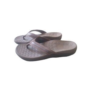 Vionic Tide Sandals Brown Comfort Thong Flip Flops Orthoheel Women’s Size 9